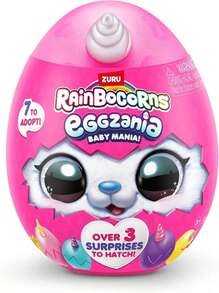 ZURU Rainbocorns Eggzania Baby Mania - Caja de huevo de unicornio miniatura misterioso, 7 estilos coleccionables, experiencia de desembalaje sorpresa, regalo perfecto de Navidad y cumpleaños
