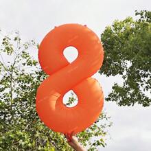 1 Peça Balão Número 40" Fluorescente Laranja, Balão Decorativo para Festa de Aniversário, Aniversário, Dia dos Namorados, Proposta, Conjunto de Adereços com Tema de Princesa, Número Laranja Brilhante