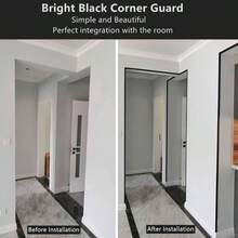 Aluminium Alloy Metal Corner Guards 10 Pcs  Corner Protector 0.6" X 0.6" X 48"  Corner Protection Decoration Black Pack Of 10 Corner Guards 20 Ga/1 Mm Thickness - 最初的 - 查看 4