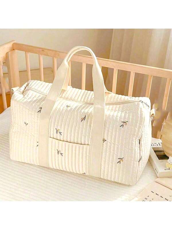 Nouveau sac de maternité brodé, sac de voyage de grande capacité pour le stockage extérieur, sac d'hôpital de maternité, sac de bagage de grande capacité, sac fourre-tout de rangement léger, sac à couches