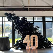 93pcs Black Balloon Garland Arch Set, Suitable For Graduation Celebration, Boy Girl Children Birthday, Baby Shower, Party Decoration - Black - View 5
