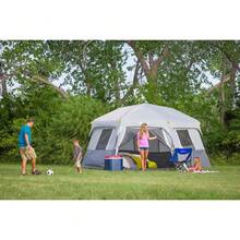 8-Person Instant Hexagon Cabin Tent 15x13 Easy Setup Pre-Attached Poles E-Port Spacious Interior Rainfly Included 7 Windows 80in - Multicolor - View 5