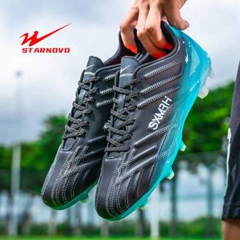 STARNOVO Unisex Outdoor Sports Shoes For Football/Baseball, Suitable For Artificial Turf And Natural Grass Fields, Non-Slip, Comfortable, Leather Material, Multiple Colors Available, Low-Top Professional Football Shoes