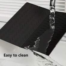3-Fold Silicone Drying Mat - Heat-Resistant Kitchen Counter Protector For Dishes & Cookware | Space-Saving Storage (Ideal For Eid/Christmas Prep),Non-Slip Kitchen Mats For Sink Side, Natural And Hygienic Kitchen Essential For Home And Kitchen Room Decor, Part Of Your Cozy Fall& Winter Styles And Christmas Decorations