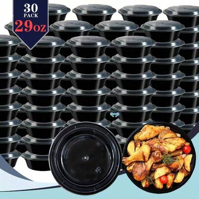 100 st matlådor med lock, mikrovågsugn, matlådor, tillverkade av PP-material, stapelbara, diskmaskin, lämpliga för hemmakök, restaurang, avhämtning, picknick, köksredskap