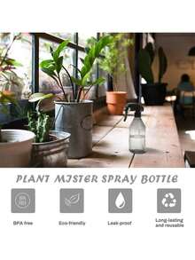 Plant Mister Water Spray Bottle - Fine Mist Spray Bottle For Flowers, Plants, Gardening, Cleaning Solutions - 10oz, Plastic - Multicolor - View 6