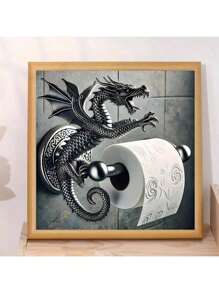 1pc Diamond Painting Kit, DIY 5D Mosaic Full Round Diamond Embroidery Craft Supplies, Bohemian Style, Suitable For Beginners, Stress Relief, Holiday Gift, Handicraft Gift, Wedding Decoration, Home Decor Wall Art, Allows You To Easily Enjoy The Diamond Painting Experience. No Frame