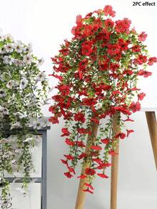 1 件紫罗兰壁挂，人造吊花，户外人造植物，假花，适用于秋季装饰、万圣节装饰、房间装饰、家居装饰、卧室装饰、户外装饰、厨房装饰、毕业装饰、圣诞节挂件、户外庭院装饰、DIY、房间装饰美学、婚礼装饰、墙壁装饰、紫罗兰、门廊、阳台、花盆、庭院、家庭花园装饰