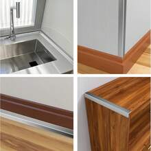 1 Stück 3 Meter/118,11 Zoll PVC selbstklebendes dekoratives Klebeband, Goldhintergrund Wandinnenecke Dekorationsstreifen, Möbel Tischkante Aufprallschutzklebeband - Verschiedenfarbig - Übersicht 11