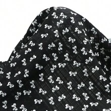 1pc Bowknot-Patterned Flocked Chiffon Tulle Fabric, Gauze Measures 150X50 Cm, Precut - Hand Wash Only | Perfect For DIY Bows, Party Capes & Photo Backdrops, Tulle Fabric 100% Polyester Fabric , Dance , Party Decorations, And Craft Projects. - Multicolor - View 5
