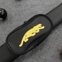 80cm Black PU Material Billiard Cue Case, Golden Embroidered Leopard Print Pattern, Suitable For 1/2 Inch Billiard Cue, Convenient To Carry, Lightweight And Portable. Exquisite Gift Suitable For Various Occasions. - Black - View 7