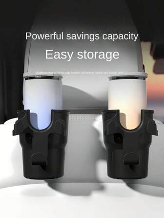 1個 車用シートバックカップホルダーフック、マルチファンクション スマホホルダー、ボトルホルダー、車内エアアウトレット収納、女性用車内収納オーガナイザー トラベル ホリデー 秋の装飾必需品