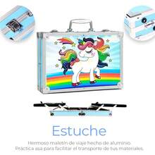 Komita® Kit De Dibujo Plumones Set De Arte Profesional De Dibujo Colores Marcadores Lápices 145pcs Aplicable A Técnico Para Principiantes, Artistas, Niñas Y Niños - Azul - Ver 4