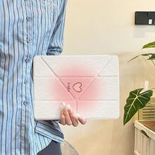 可爱爱心图案智能保护套，带笔槽，适用于 iPad 第 11 代 A16 2025、第 10 代 10.9 英寸、iPad Air 第 4 代/第 5 代 10.9 英寸、iPad Air 11 M3 2025、第 7 代/第 8 代/第 9 代 10.2 英寸。 - 暈染愛心 - 查看 4