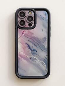 Shock-Resistant Marble-Patterned Coffee-Style Fashion Phone Case, Pack Of 1, Marble Pattern Design, Compatible With IPhone 11 Pro Max/12 Pro Max/13 Pro Max/14 Pro Max/15 Pro Max/16 Plus/16 Pro Max/16E/17, Compatible With Galaxy S24 Ultra/S25 Ultra, Compatible With Redmi, - 黑色 - 查看 7