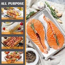 2Pcs Baking Sheet Pan Set, Joyfair Stainless Steel Cookie Sheets, Commercial Metal Pans Toaster Oven Tray Bakeware Roll/Bread/Bacon, Heavy Gauge, Rust-& Dishwasher Safe (9 Inch) - 10.4英寸 - 查看 6