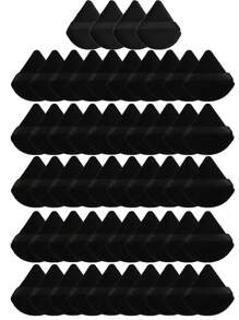 Set Of 24pcs/15pcs/8pcs/3pcs Triangle Flocked Makeup Sponges, Soft & Fluffy Texture, Suitable For Face & Body Powder Puff, Makeup Beauty Tools Mixed Set
