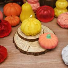 DIY 万圣节南瓜蜡烛模具、香薰石膏装饰、硅胶研磨工具、鬼魂模具 - 胖南瓜 - 查看 4