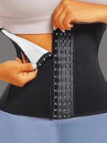 Single-Row Buckle Double Abdomen-Tightening Belt & Waist Support, Women's Sports Shaping Belt, Sweat-Inducing Tummy Tightener, Corset Belt, Women's Underbust Corset Top, Waist Cincher - Multicolor - View 12