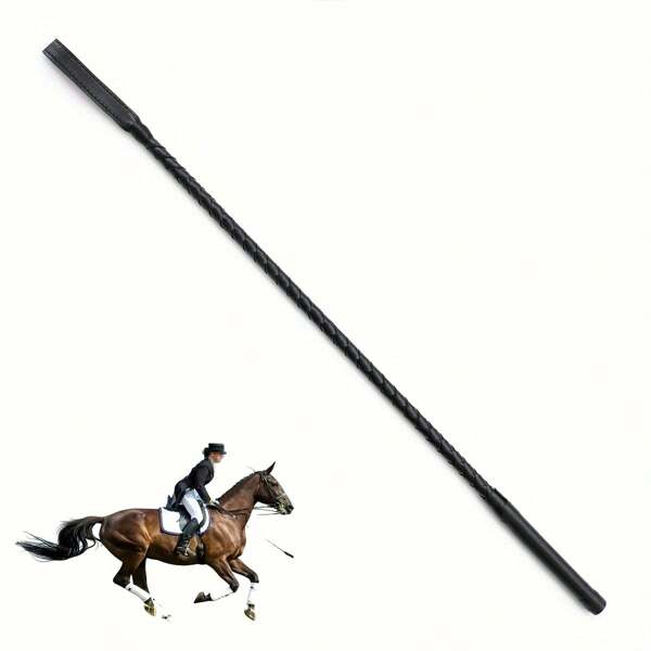 1 pièce Cravache équitation tressée à la main en PU - design de manche lisse, outil équestre durable pour la scène et l'entraînement, équipement équestre | équipement équestre professionnel | cravache d'entraînement robuste