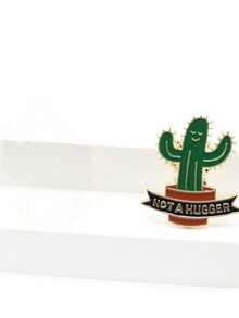 Alloy Cactus Plant Green Brooch, Cute Brooch DIY Decoration, Gift For Friends - Green - View 3
