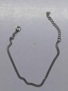 1 件男士简约不锈钢银链手链，时尚朋克风格珠宝，派对礼物 - 彩色 - 查看 11