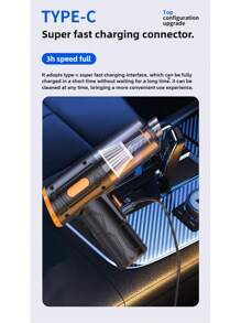 1pc Wireless Vacuum Cleaner Dual Use For Home And Car High Power Powerful Vacuum Cleaner Black