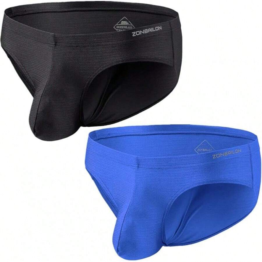 Mens Silk Underwear Briefs Pack Bulge Enhancing Pouch Stretch Bikini Underwear Straight Men L XL 2XL 3XLChristmas IVEB - 多用途02 - 查看 1