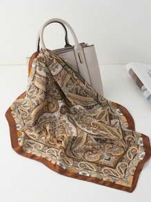 1 件新款波西米亚风格佩斯利印花头巾，女士头巾/围巾/披肩，防晒，适合日常生活和度假穿着，春夏季，学校用品，学院发饰秋季配饰秋冬女士头带发带