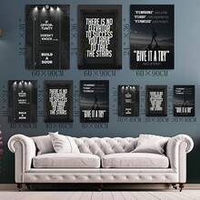 GUBIYU Black Hustle Grind Execution Wall Art Set Of 3 Framed Canvas Office Inspirational Motiviational Wall Decor Art Positive Quotes Posters Living Room Pictures Walls Decor Mens Guys 12x16 - A012 勵志牆畫 - 查看 7