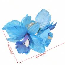 1pc Dual-Tone Orchid Flower Hair Clip, Artificial Flower Hair Accessory, Elegant For Updo Hairstyles, Weddings And Formal Events Summer Outfits Beach Claw Clips Vacay Hair Clips Beach Hair Claws - Multicolor - View 4