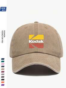 1 件复古韩式黑色电影印花棒球帽，男女通用可调节尺寸，休闲复古卡车司机帽，柔软帽檐，适合休闲、徒步旅行、摄影、生日、派对、情人节礼物