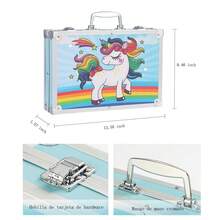 Komita® Kit De Dibujo Plumones Set De Arte Profesional De Dibujo Colores Marcadores Lápices 145pcs Aplicable A Técnico Para Principiantes, Artistas, Niñas Y Niños - Azul - Ver 3