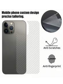 3Pcs HD Full Cover Hydrogel Film Compatible With Iphone/Compatible With Samsung Galaxy/Easy To Stick And Scratch Resistant Smooth And Smooth Touch, Scratch Resistant, Dust-Free, Waterproof, Fingerprint Resistant Automatically Repair Scratches Shell Friendly Screen Protector Film With 2pcs Carbon Fiber Protective Back Soft Film(NOT Glass) - Front Film + Carbon Fiber Back Film - View 10