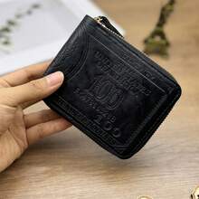 EIGIIS 1 件男士 100 美元钞票皮革双折卡包钱包手提包钱包，耐磨 PU 皮革，休闲商务风格，送给朋友、男朋友、丈夫和父亲的最佳礼物，大容量多卡槽，商务休闲风格，生日礼物，毕业礼物，父亲节礼物 - 彩色 - 查看 17