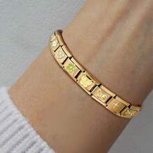 DIY Italian Charms Bracelet Set With 9 Charms And Starter Bracelet - C-starter Bracelet Set-20Pcs Gold - View 6