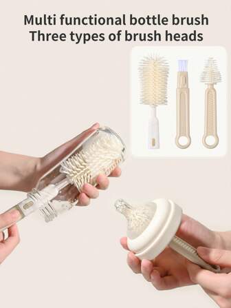 Brosse en silicone pour biberon bébé, outil de nettoyage de tétine, brosses pour tétines et set de nettoyage de tasse