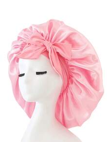 Satin-Lined Sleep Cap, Mulberry Silk Sleep Cap, Luxurious Satin Silk Sleep Cap - Adjustable Drawstring, Comfortable Fit, Satin-Lined Hair Protection, Suitable For Natural Curly Hair, Applicable For Makeup, Cooking, Sleeping, Salon Towels, Hotel Spa, Home Goods, Towels, Skincare - Multicolor - View 26