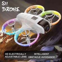 S11, Drone, Equipped With Lighting, High-Definition Camera, Aerial Photography, Remote-Controlled Aircraft, Intelligent Obstacle Avoidance, Optical Flow Hovering, Quadcopter - Multicolor - View 1