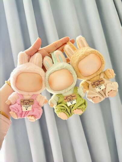 1 Bộ quần áo La Bubu phù hợp cho thế hệ quần áo La Bubu đầu tiên và thứ hai, quần yếm dệt tổ ong, hoàn hảo cho mùa thu đông hoặc làm quà tặng Giáng sinh.