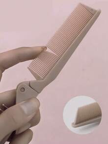 1pc/6pcs Foldable Hair Comb, Portable Travel Folding Brush - Small Foldable Comb, Convenient To Put In Wallet, Bag - Dual-Head Pocket Size Folding Comb Set, Suitable For Women, Girls, Men And Women - Travel Essential - Pink - View 10