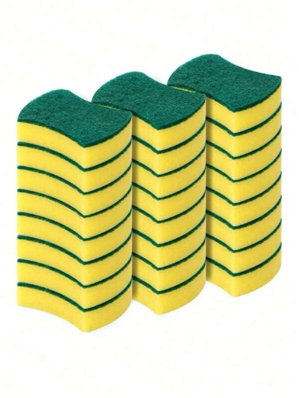 3/5/10pcs Cleaning Sponge, Scouring Pad, Square Dish Cloths, Simple Style Dish Towel, Cleaning Cloth For Sink Or Kitchen Stove, Antibacterial Washable Cleaning Brush, Kitchen Stuff Kitchen Cleaning Gadget
