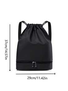 Customizable Backpack With Personalized Name Or Holiday Greetings. Solid Color Design, Minimalist Casual, Football Pattern, Lightweight Large Capacity. Adjustable Shoulder Strap, Zipper Closure, Multi-Function Shoe Compartment, Drawstring Travel Bag, Suitable For School, Daily Life, Outdoor, Sports, Fitness, Swimming And Other Occasions. Can Be Customized With Name, Letter, Lucky Number, Etc. - Multicolor - View 10