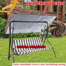 1 件户外秋千顶篷、露台秋千顶盖、易于安装、花园庭院装饰、门廊秋千遮阳窗帘（仅顶篷，不含秋千）