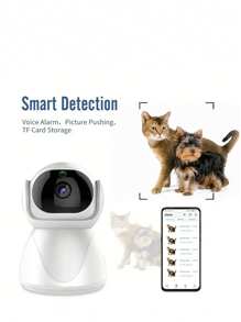 Caméra de surveillance de  intelligente HD 3MP, caméra WIFI sans fil 2,4 G, babyphone intelligent, suivi automatique, accès à distance mobile, audio bidirectionnel, vision nocturne infrarouge. Caméra de  IP sans fil intérieure pour la maison, les bébés, les personnes âgées et les animaux de compagnie. Prend en charge le stockage dans le cloud et la carte TF (non incluse), alimentée par câble USB