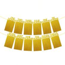 1st Birthday Photo Banner For Newborn To 12 Months Baby Girl, 1 Year Old Milestone Floral Wreath Decoration | 1st Birthday Photo Banner Pre-Strung Frame, Suitable For Kids Party, Home Decor - Multicolor - View 11