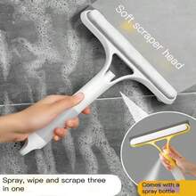 1 pieza Nuevo cepillo multiuso de vidrio 3 en 1 mejorado con pulverizador, adecuado para raspar cristales, limpiar paredes, ventanas, encimeras de cocina y otros escenarios - Multicolor - Ver 3