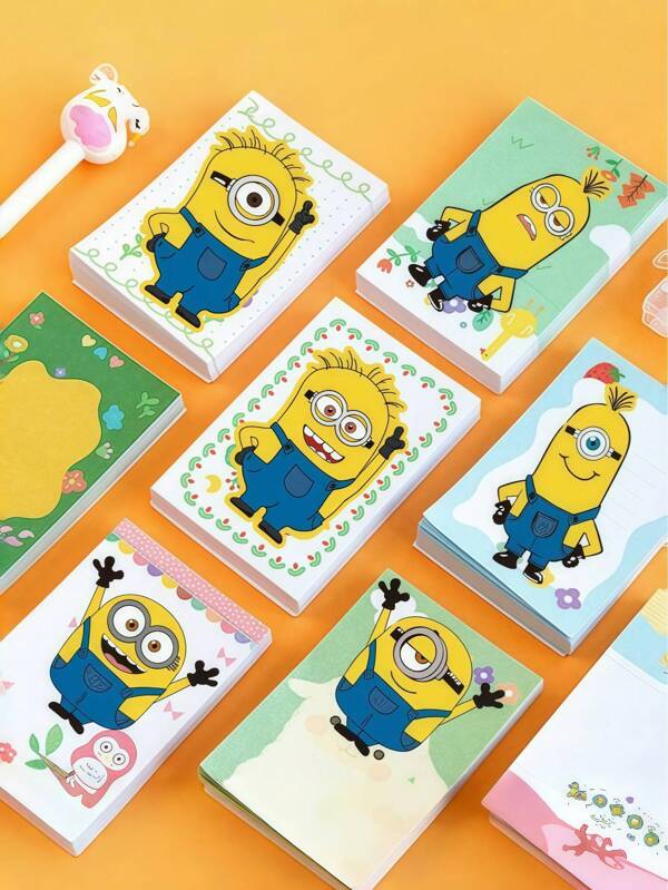 Minions Set de 6 pegatinas con puzzles de Minions, ojos grandes y lindos, pegatinas creativas intercambiables para teléfonos móviles, equipaje, decoración al por mayor para habitaciones, dormitorios, hogar, paredes, escuela, fiestas y regalos de cumpleaños