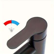 Robinet de chiuvetă de baie negru, apă caldă și rece, cu o singură mâner, robinet de lavoar, mixer, robinet de lavoar, accesorii de baie, ustensile de baie - Multicolor - Vizualizare 7