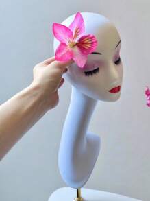 2个优雅花朵发夹，简约纯色发夹，大号发夹，兰花发夹，尽显高端气质，可用作女士发卡，时尚配饰，适合日常休闲、户外旅行、海滩度假、派对和庆典等场合，也可用作爪夹、发夹、发卡、鳄鱼夹、学校用品、花朵发饰、女士度假装扮。